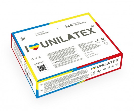 Разноцветные ароматизированные презервативы Unilatex Multifruits - 144 шт. - Unilatex - купить с доставкой в Краснодаре