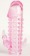 Розовая гелевая насадка с 2 отростками - 13 см. - ToyFa - в Краснодаре купить с доставкой
