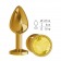 Золотистая конусовидная анальная пробка с желтым кристаллом - 7 см. - Сумерки богов - купить с доставкой в Краснодаре