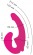 Ярко-розовый анатомический страпон с вибрацией - Главсексмаг - купить с доставкой в Краснодаре
