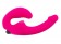 Ярко-розовый анатомический страпон с вибрацией - Главсексмаг - купить с доставкой в Краснодаре