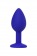 Синяя силиконовая анальная пробка Brilliant с прозрачным кристалллом - 7 см. - ToyFa - купить с доставкой в Краснодаре