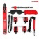 Оригинальный красно-черный набор БДСМ: маска, кляп, верёвка, плётка, ошейник, наручники, оковы - Bior toys - купить с доставкой в Краснодаре