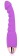 Фиолетовый изогнутый вибромассажер с ребристой поверхностью - 17,5 см. - Bior toys
