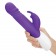 Фиолетовый вибратор-кролик с возвратно-поступательными движениями головки - 24 см. - Rabbit Essentials