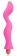 Розовый фантазийный изогнутый вибромассажер - 19 см. - Bior toys