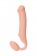 Телесный безремневой страпон Silicone Bendable Strap-On XL - Strap-on-me - купить с доставкой в Краснодаре