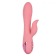 Розовый вибратор-ротатор Pasadena Player с клиторальным отростком - 21,5 см. - California Exotic Novelties