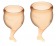 Набор оранжевых менструальных чаш Feel secure Menstrual Cup - Satisfyer - купить с доставкой в Краснодаре