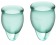 Набор темно-зеленых менструальных чаш Feel confident Menstrual Cup - Satisfyer - купить с доставкой в Краснодаре
