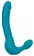 Бирюзовый безремневой страпон Luna Strapless Silicone Dildo - 22,86 см. - Blush Novelties - купить с доставкой в Краснодаре
