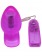 Фиолетовая анальная вибропробка с проводным пультом - 11 см. - Eroticon