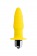 Желтая ребристая анальная вибровтулка - 11 см. - Штучки-дрючки
