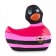Вибратор-уточка I Rub My Duckie 2.0 Colors с черно-розовыми полосками - Big Teaze Toys - купить с доставкой в Краснодаре
