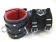 Широкие подвёрнутые наручники с красным подкладом - Beastly - купить с доставкой в Краснодаре