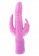 Розовый вибратор THRUSTING RABBIT с клиторальным и анальным отростком - 27 см. - Seven Creations