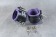 Чёрные подвёрнутые наножники с фиолетовым подкладом - Beastly - купить с доставкой в Краснодаре