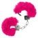 Металлические наручники с розовым мехом Ultra Fluffy Furry Cuffs - California Exotic Novelties - купить с доставкой в Краснодаре