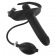 Черный надувной кляп-страпон Inflatable Gag with Dildo - 14,5 см. - XR Brands - купить с доставкой в Краснодаре