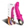 Ярко-розовый рельефный вибратор-реалистик - 22,5 см. - Silicone Toys