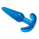 Голубая анальная пробка Slim Tapered Butt Plug - 10,8 см. - BlueLine