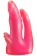 Розовая гелевая насадка с двумя стволами для страпона - 17 см. - LOVETOY (А-Полимер) - купить с доставкой в Краснодаре