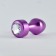 Фиолетовая алюминиевая втулка с прозрачным кристаллом - 8,1 см. - Lovetoy - купить с доставкой в Краснодаре