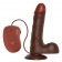 Коричневый вибратор REALISTIC VIBRATOR REAL RAPTURE BROWN - 23 см. - Toyz4lovers