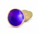 Золотистая анальная пробка с фиолетовым кристаллом - 14 см. - Shots Media BV - купить с доставкой в Краснодаре