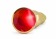 Золотистая анальная ёлочка с красным кристаллом - 14,5 см. - Shots Media BV - купить с доставкой в Краснодаре