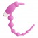 Розовая анальная цепочка с виброзайкой на кончике CHEERFUL BEAD RABBIT - NMC