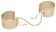 Дизайнерские золотистые наручники Desir Metallique Handcuffs Bijoux - Bijoux Indiscrets - купить с доставкой в Краснодаре