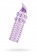 Гелевая фиолетовая насадка с шариками, шипами и усиком - 11 см. - Toyfa Basic - в Краснодаре купить с доставкой