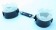 Изысканные чёрные наручники с белым кружевом - БДСМ Арсенал - купить с доставкой в Краснодаре