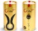 Чёрный сплит-вибратор Gvibe Mini Gold с покрытием золотом - Fun Toys