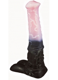 Черно-розовый фаллоимитатор  Мустанг large  - 43,5 см. - Erasexa - купить с доставкой в Краснодаре