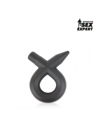 Черное силиконовое эрекционное кольцо Sex Expert - Sex Expert - в Краснодаре купить с доставкой