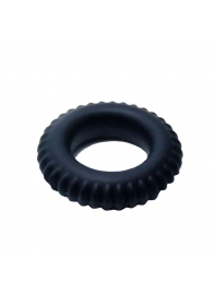 Черное силиконовое эрекционное кольцо-шина Sex Expert - Sex Expert - в Краснодаре купить с доставкой