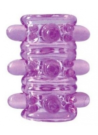 Открытая фиолетовая насадка на пенис Crystal Sleeve - 5,5 см. - Erowoman-Eroman - в Краснодаре купить с доставкой