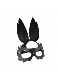 Черная кожаная маска  Зайка  с длинными ушками - Sitabella - купить с доставкой в Краснодаре