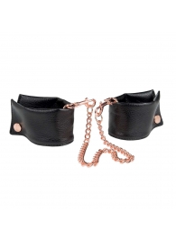 Черные мягкие наручники Entice French Cuffs с цепью - California Exotic Novelties - купить с доставкой в Краснодаре