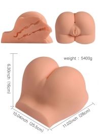 Телесная вагина с двумя отверстиями - SHEQU - в Краснодаре купить с доставкой