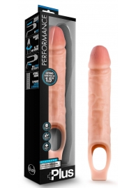 Телесный реалистичный фаллоудлинитель 10 Inch Silicone Cock Sheath Penis Extender - 25,4 см. - Blush Novelties - в Краснодаре купить с доставкой