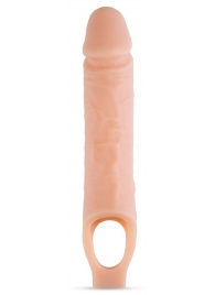 Телесный реалистичный фаллоудлинитель 10 Inch Silicone Cock Sheath Penis Extender - 25,4 см. - Blush Novelties - в Краснодаре купить с доставкой