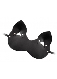 Закрытая черная маска  Кошка - Штучки-дрючки - купить с доставкой в Краснодаре