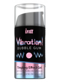 Жидкий интимный гель с эффектом вибрации Vibration! Bubble Gum - 15 мл. - INTT - купить с доставкой в Краснодаре