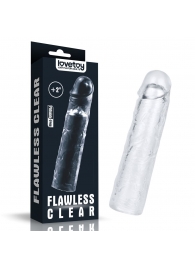 Прозрачная насадка-удлинитель Flawless Clear Penis Sleeve Add 2 - 19 см. - Lovetoy - в Краснодаре купить с доставкой