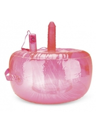Розовая надувная подушка для секса в вибратором - Lux Fetish - купить с доставкой в Краснодаре