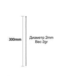 Черный уретральный стимулятор - 30 см. - Rubber Tech Ltd - купить с доставкой в Краснодаре
