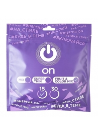 Цветные ароматизированные презервативы ON) Fruit   Color - 15 шт. - ON) - купить с доставкой в Краснодаре